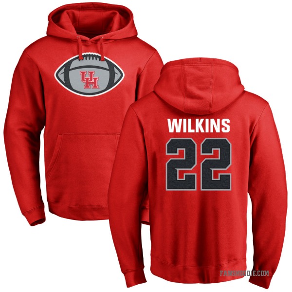 Youth Laine Wilkins Houston Cougars Game Red Ball Pullover Hoodie ...